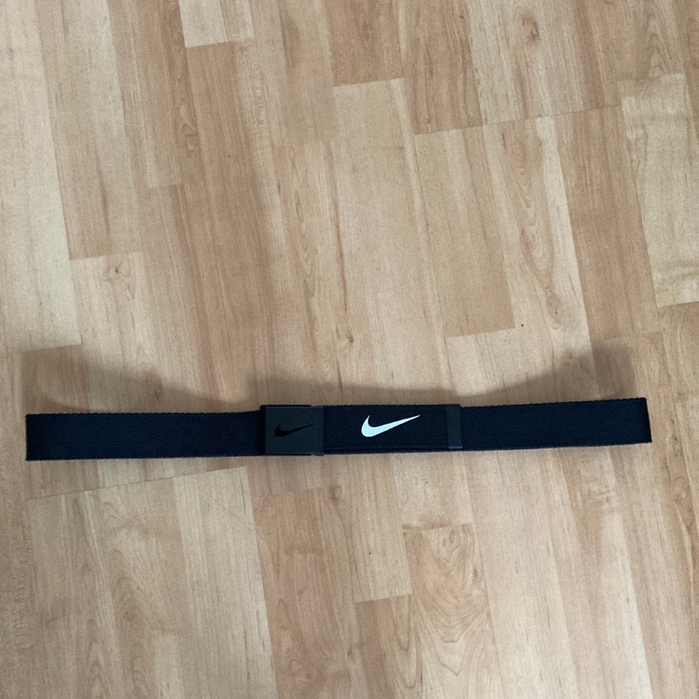 nike belt black canvas